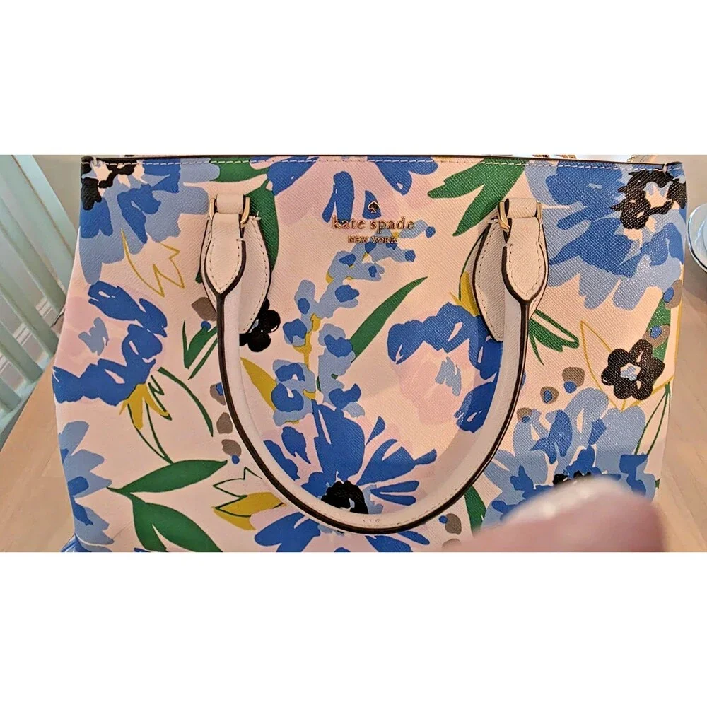 KATE SPADE RAE FLORAL MEDIUM SATCHEL KL061 MULTI CREAM NWT